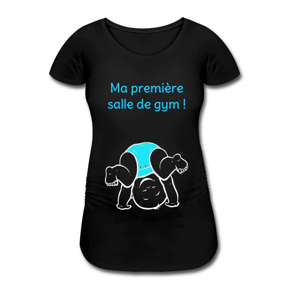 Grand Sportif – Ma première salle de gym – Dessin Bleu - T-shirt Noir - black