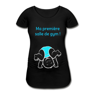 Grand Sportif – Ma première salle de gym – Dessin Bleu - T-shirt Noir - black