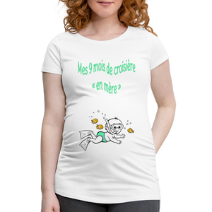 Super Nageur – Mes 9 mois de croisière – Dessin Vert - T-shirt Blanc - white