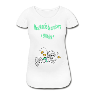 Super Nageur – Mes 9 mois de croisière – Dessin Vert - T-shirt Blanc - white