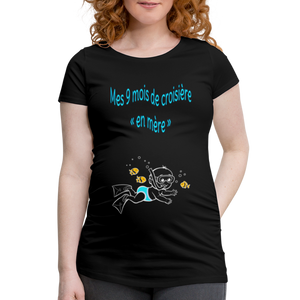 Super Nageur – Mes 9 mois de croisière – Dessin Bleu - T-shirt Noir - black