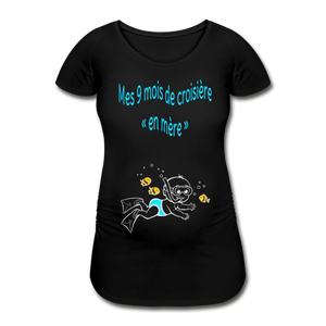 Super Nageur – Mes 9 mois de croisière – Dessin Bleu - T-shirt Noir - black