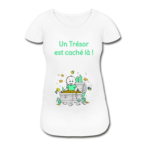 Trésor Précieux – Un Trésor est caché là ! – Dessin Vert - T-shirt Blanc - white