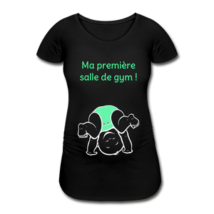 Grand Sportif – Ma première salle de gym – Dessin Vert - T-shirt Noir - black