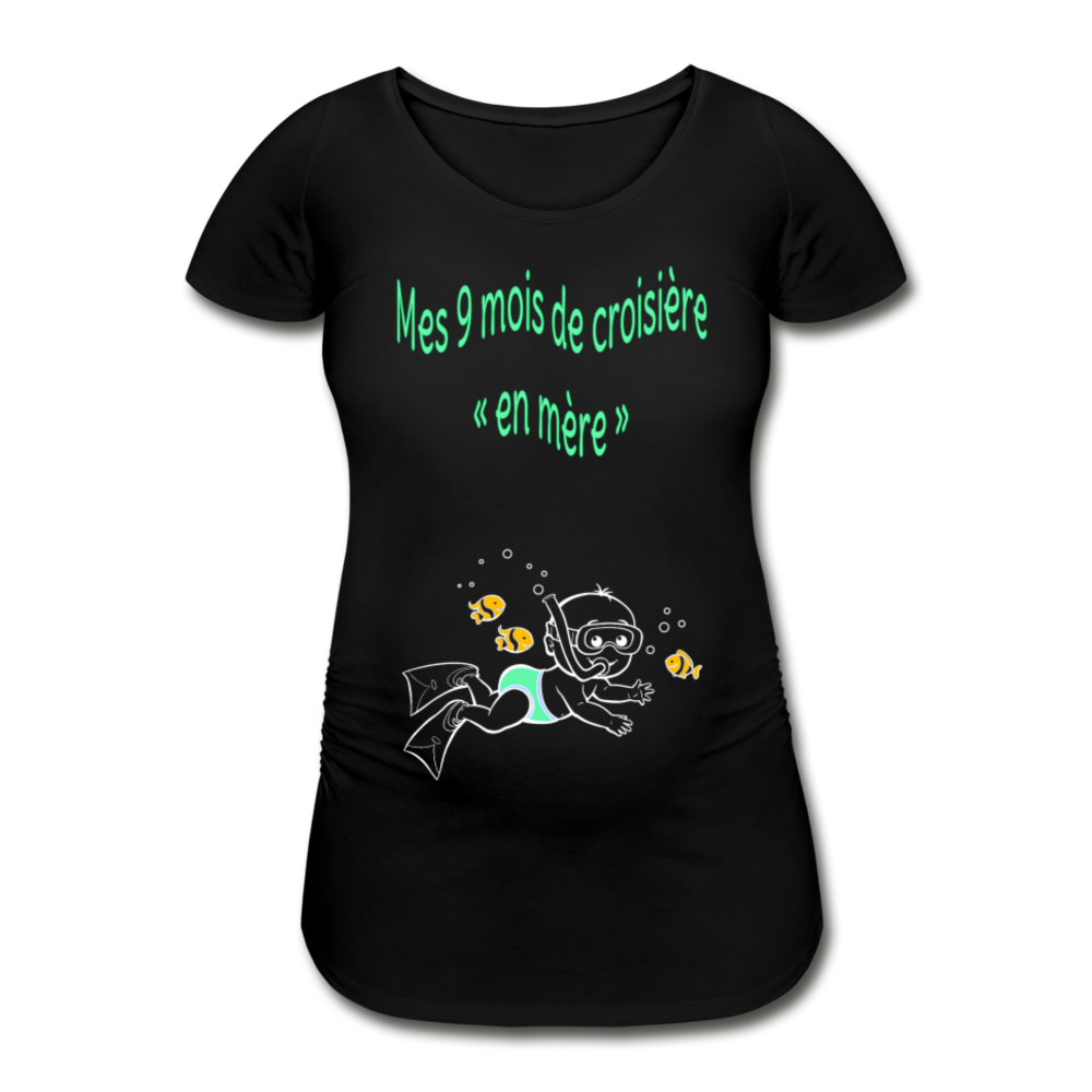 Super Nageur – Mes 9 mois de croisière – Dessin Vert - T-shirt Noir - black
