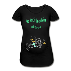 Super Nageur – Mes 9 mois de croisière – Dessin Vert - T-shirt Noir - black