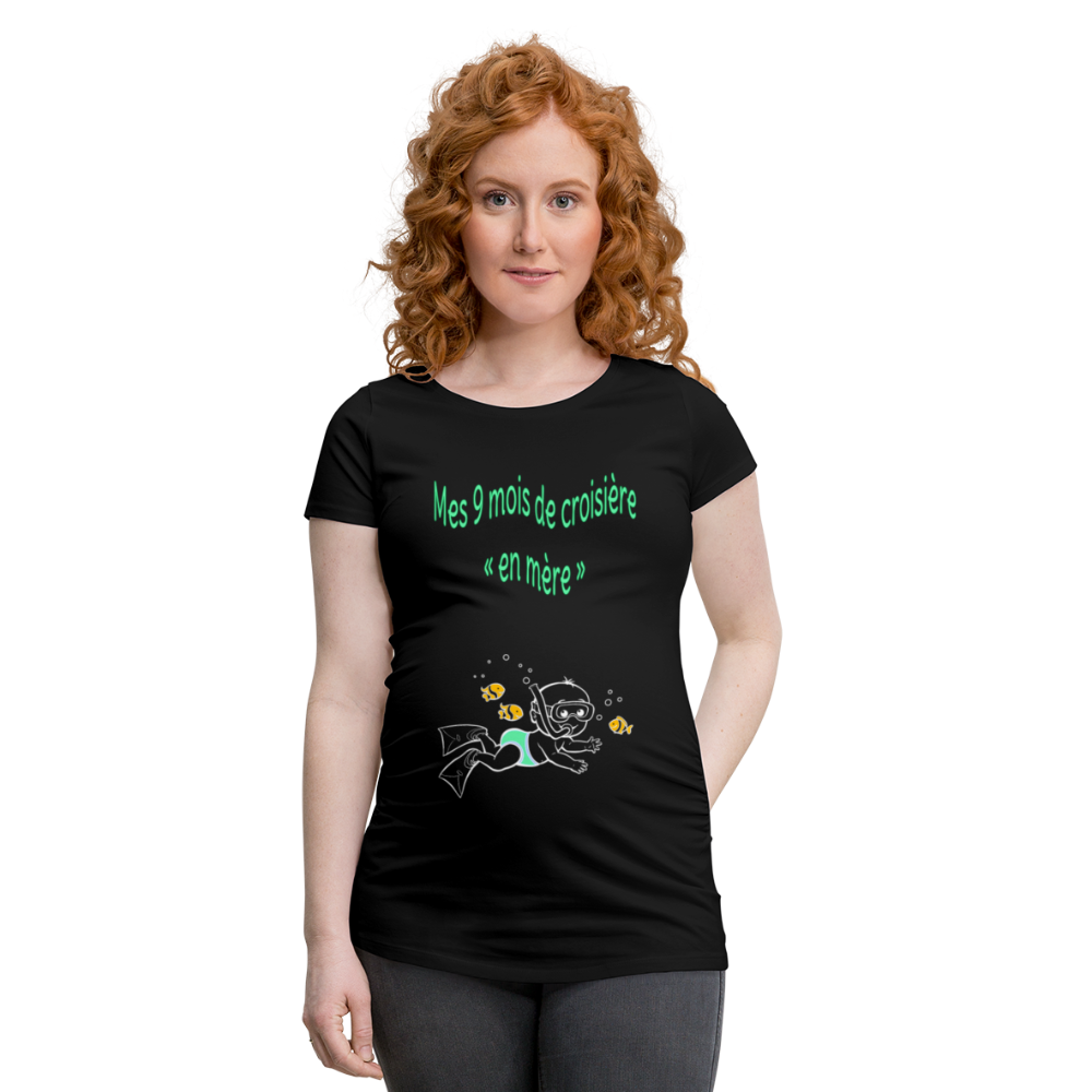 Super Nageur – Mes 9 mois de croisière – Dessin Vert - T-shirt Noir - black