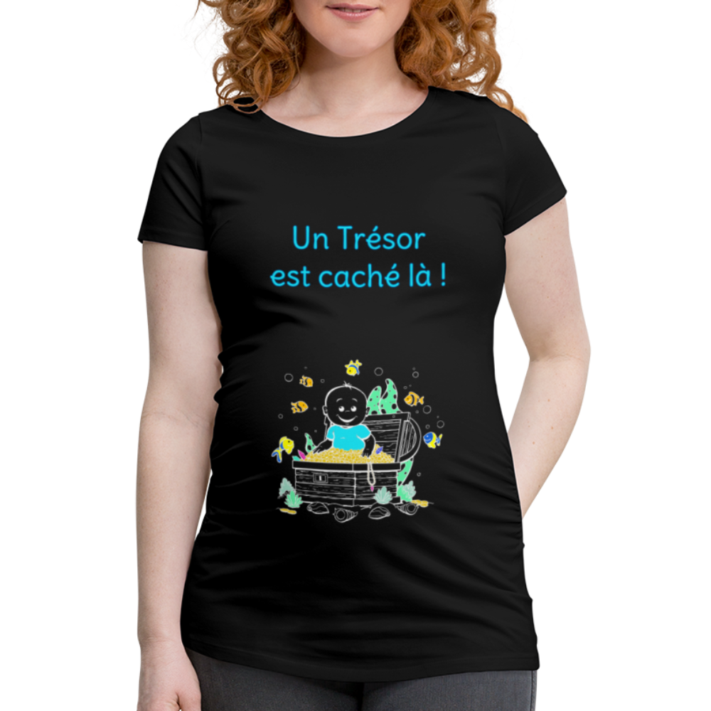 Trésor Précieux – Un Trésor est caché là ! – Dessin Bleu - T-shirt Noir - black