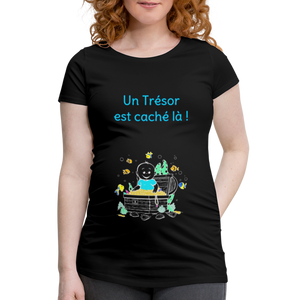 Trésor Précieux – Un Trésor est caché là ! – Dessin Bleu - T-shirt Noir - black