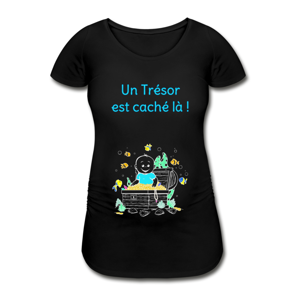 Trésor Précieux – Un Trésor est caché là ! – Dessin Bleu - T-shirt Noir - black