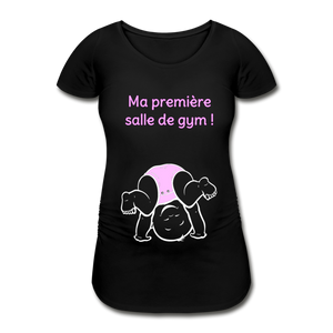 Grand Sportif – Ma première salle de gym – Dessin Rose - T-shirt Noir - black