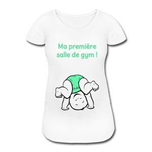 Grand Sportif – Ma première salle de gym – Dessin Vert - T-shirt Blanc - white