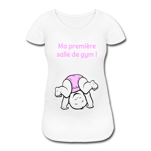 Grand Sportif – Ma première salle de gym – Dessin Rose - T-shirt Blanc - white