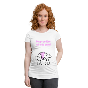 Grand Sportif – Ma première salle de gym – Dessin Rose - T-shirt Blanc - white