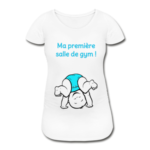 Grand Sportif – Ma première salle de gym – Dessin Bleu - T-shirt Blanc - white