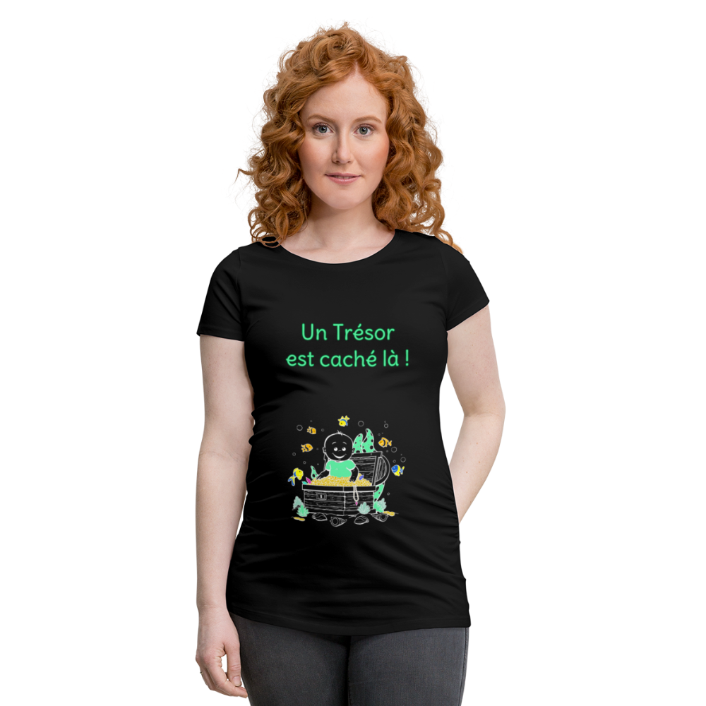 Trésor Précieux – Un Trésor est caché là ! – Dessin Vert - T-shirt Noir - black