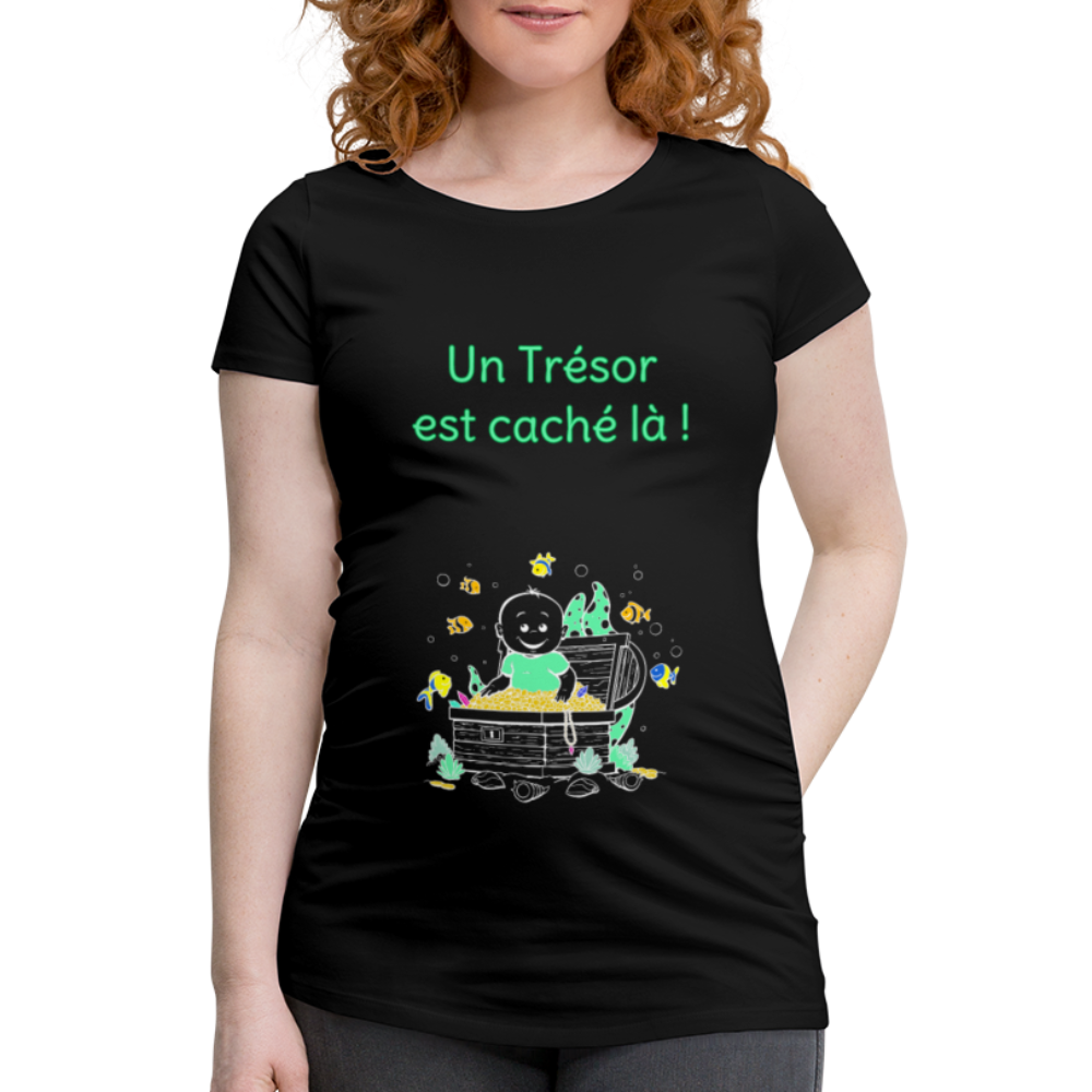 Trésor Précieux – Un Trésor est caché là ! – Dessin Vert - T-shirt Noir - black