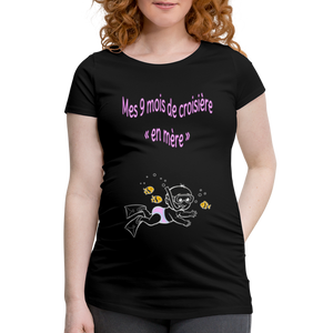 Super Nageur – Mes 9 mois de croisière – Dessin Rose - T-shirt Noir - black