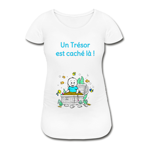 Trésor Précieux – Un Trésor est caché là ! – Dessin Bleu - T-shirt Blanc - white