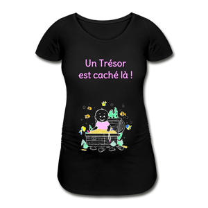 Trésor Précieux – Un Trésor est caché là ! – Dessin Rose - T-shirt Noir - black