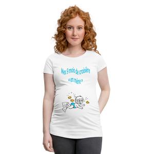 Super Nageur – Mes 9 mois de croisière – Dessin Bleu - T-shirt Blanc - white