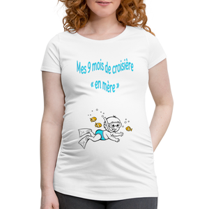 Super Nageur – Mes 9 mois de croisière – Dessin Bleu - T-shirt Blanc - white