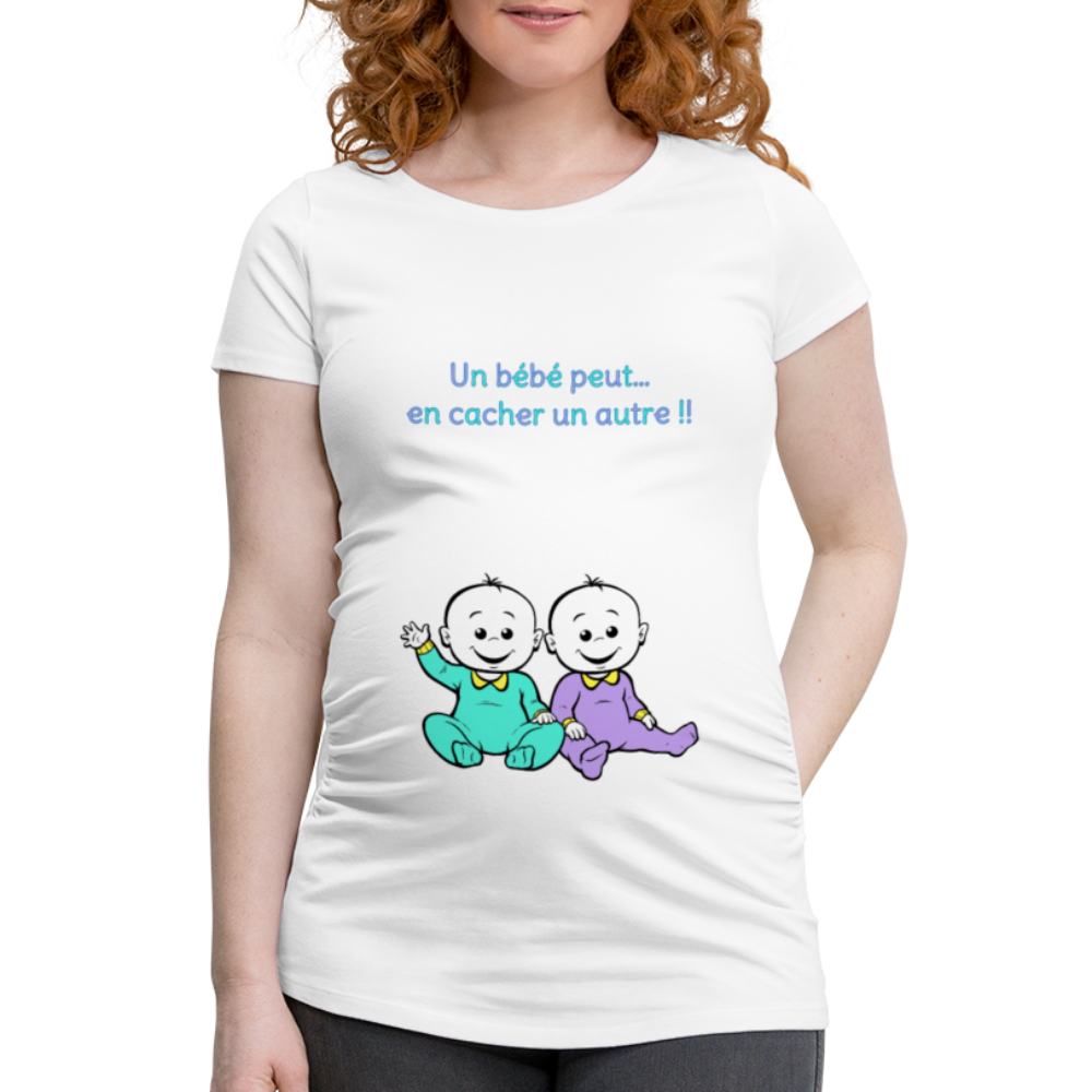 Mise doublée – Un bébé peut en cacher un autre – T-shirt Blanc - white
