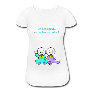 Mise doublée – Un bébé peut en cacher un autre – T-shirt Blanc - white