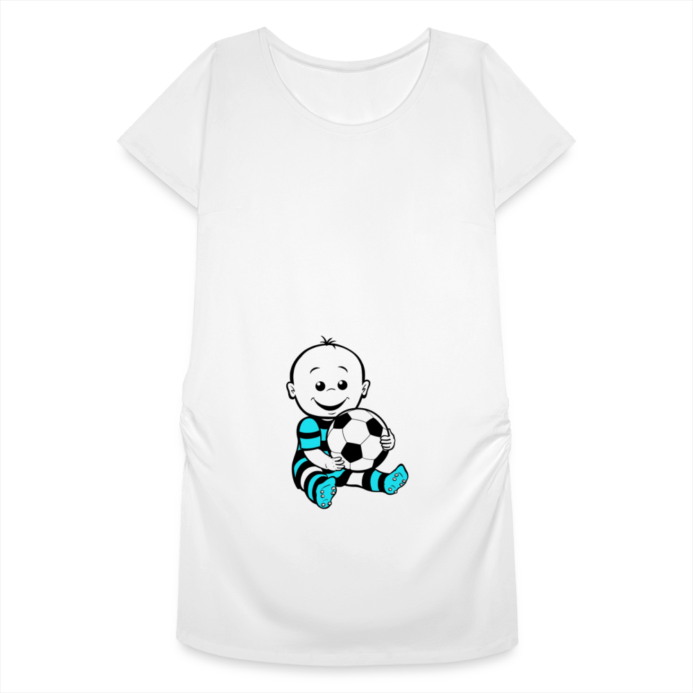 Gros Ballon – Bleu – T-Shirt Blanc - white