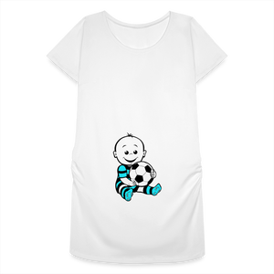 Gros Ballon – Bleu – T-Shirt Blanc - white