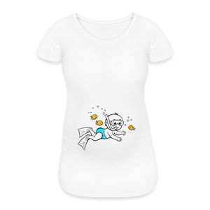 Super Nageur – Bleu – T-Shirt Blanc - white