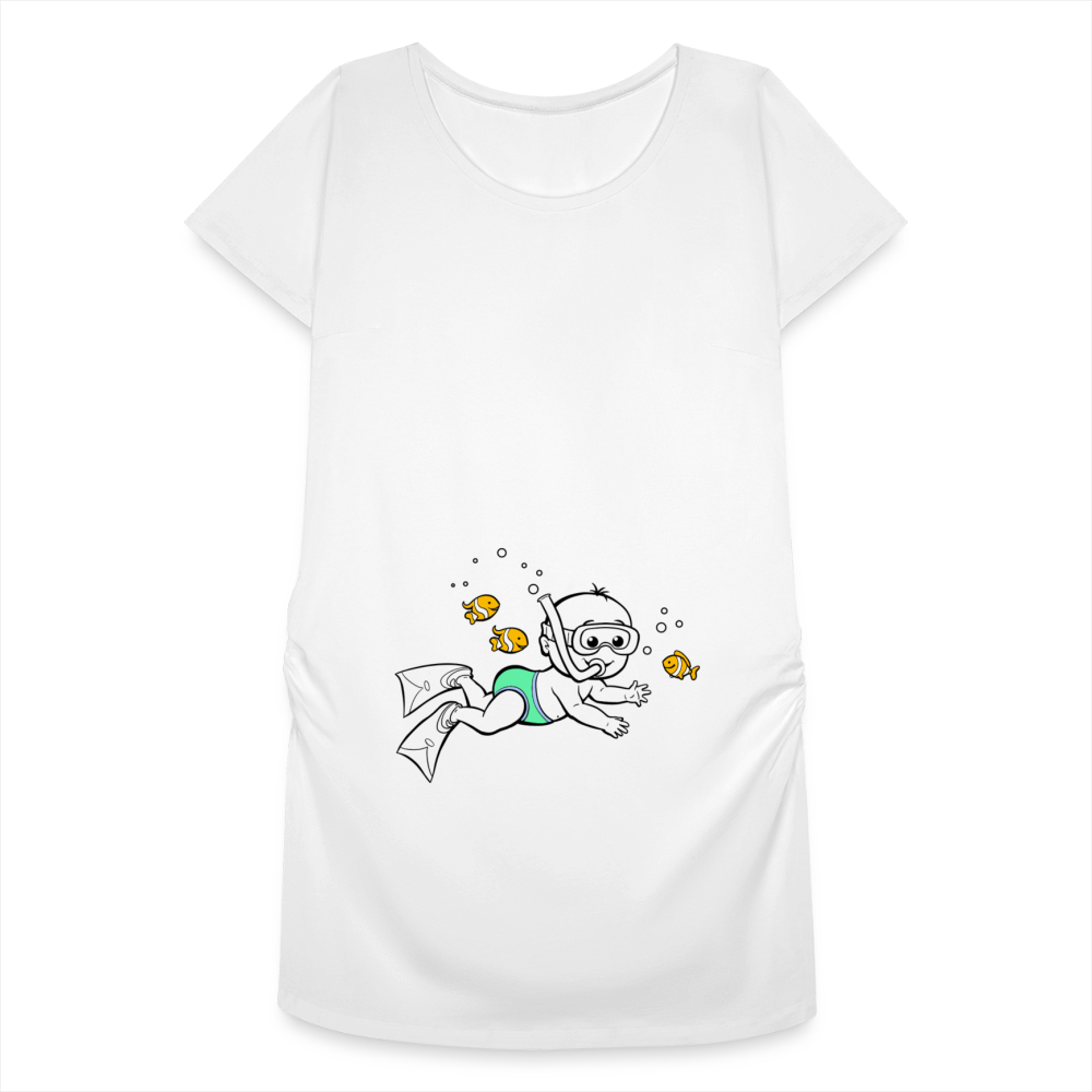 Super Nageur – Vert – T-Shirt Blanc - white