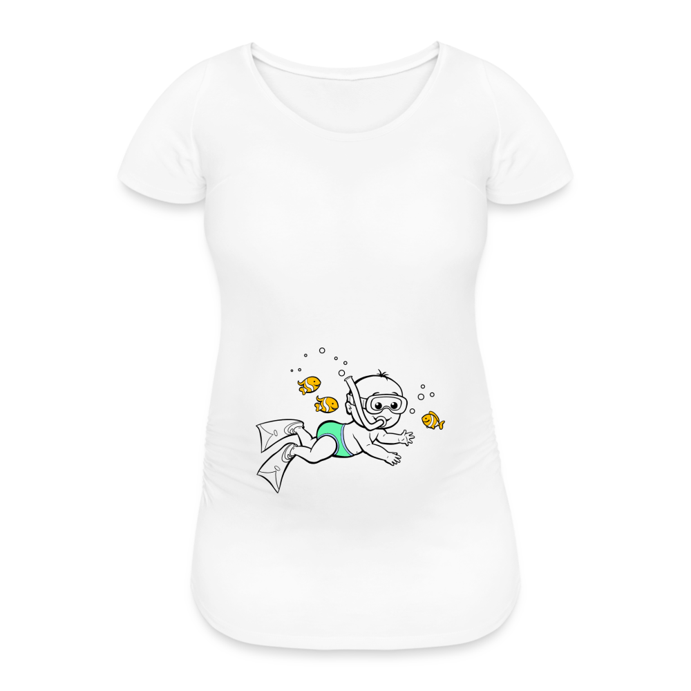 Super Nageur – Vert – T-Shirt Blanc - white