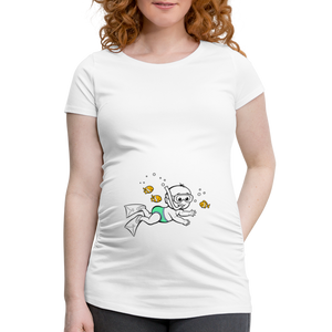 Super Nageur – Vert – T-Shirt Blanc - white