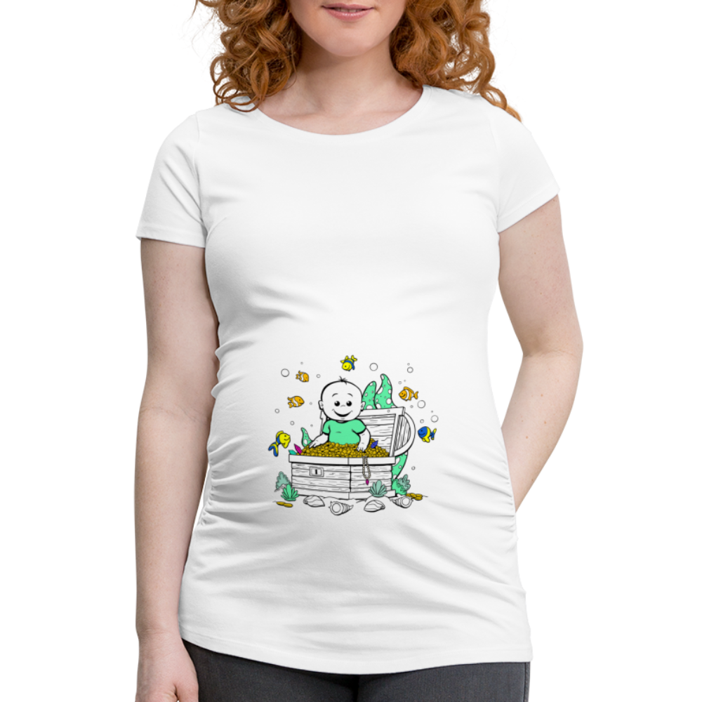 Trésor Précieux – Vert – T-Shirt Blanc - white