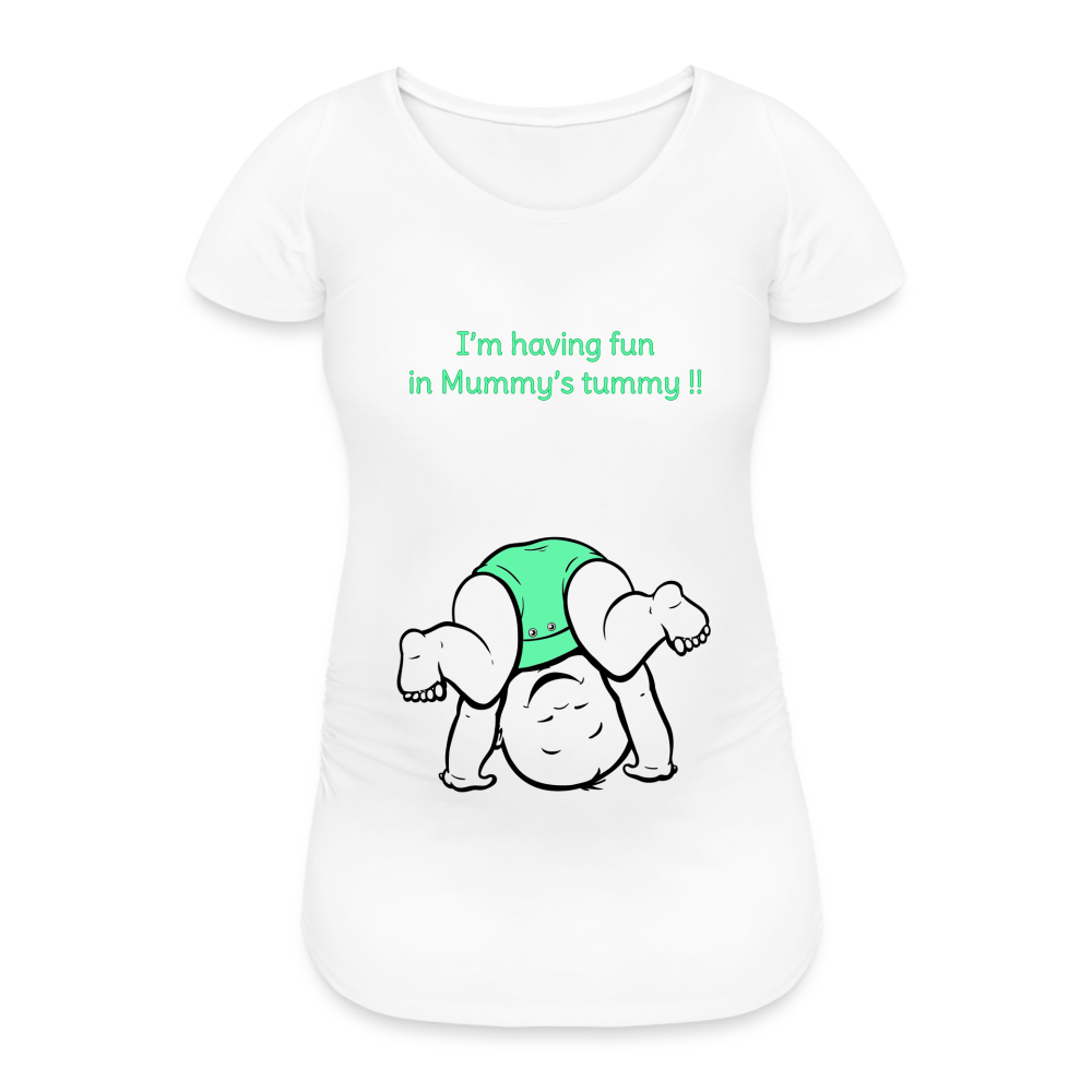 Cute Athlete – Green – White T-shirt - white