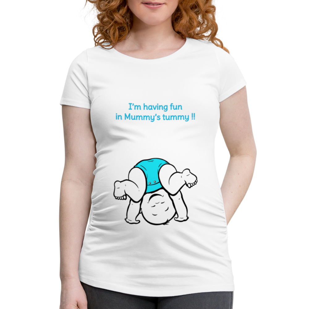 Cute Athlete – Blue – White T-shirt - white