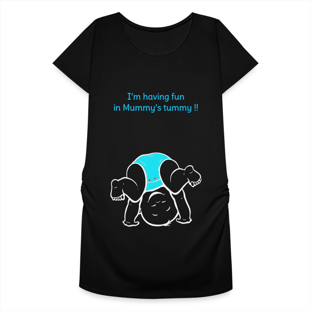 Cute Athlete – Blue – Black T-shirt - black