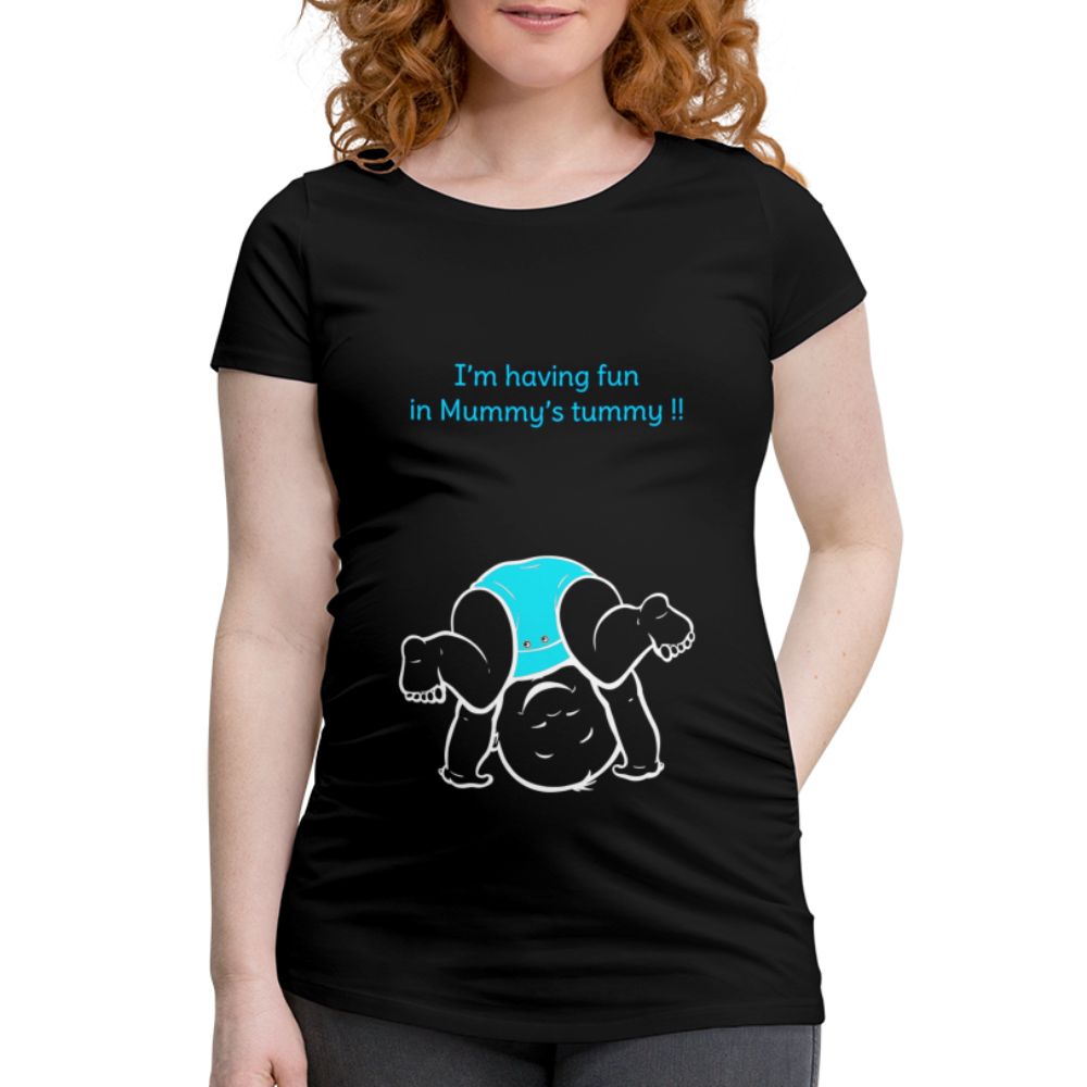 Cute Athlete – Blue – Black T-shirt - black