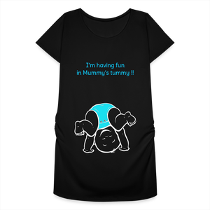 Cute Athlete – Blue – Black T-shirt - black