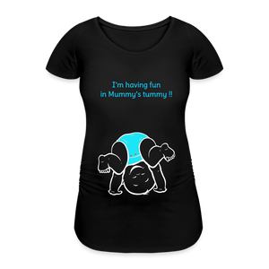 Cute Athlete – Blue – Black T-shirt - black