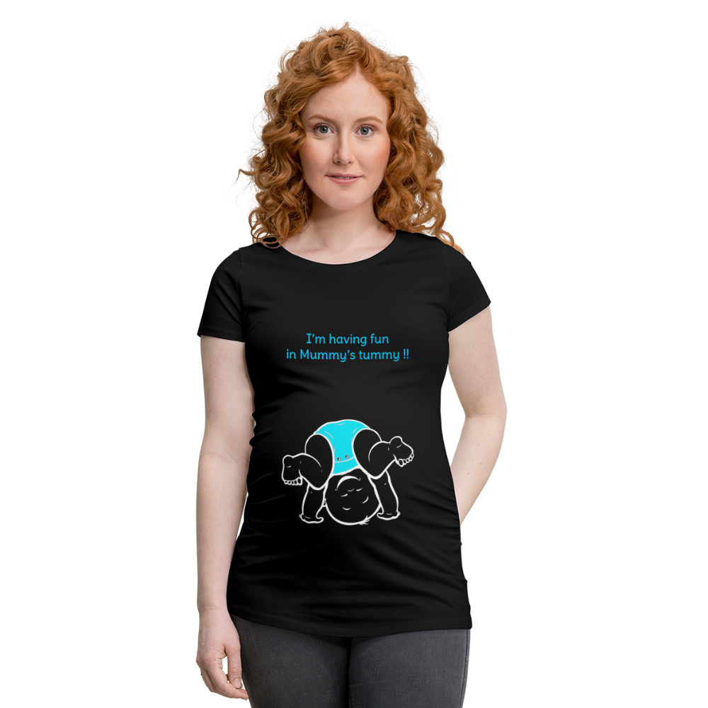 Cute Athlete – Blue – Black T-shirt - black