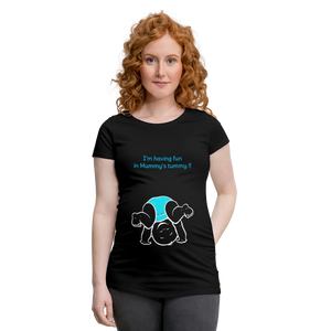 Cute Athlete – Blue – Black T-shirt - black