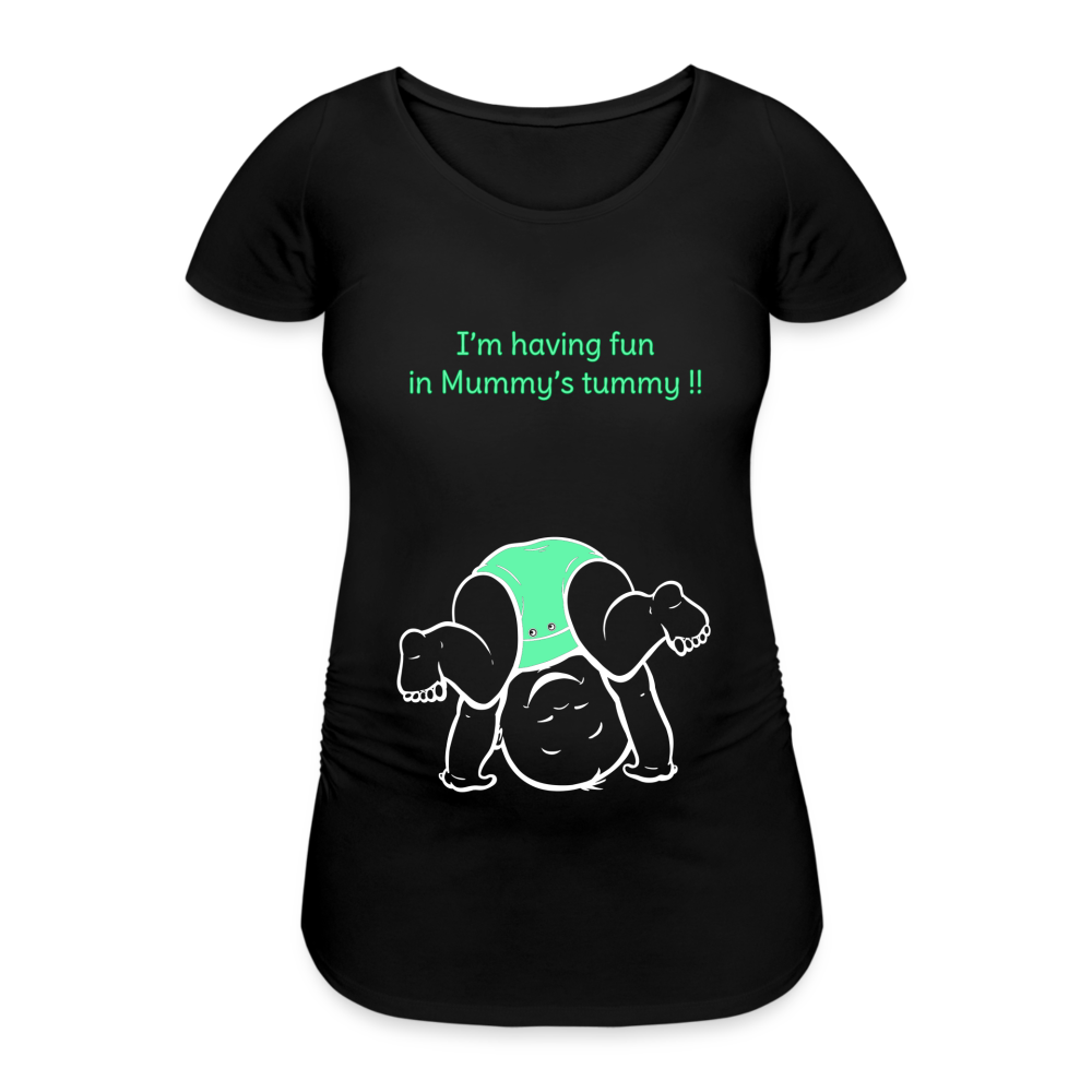 Cute Athlete – Green – Black T-shirt - black