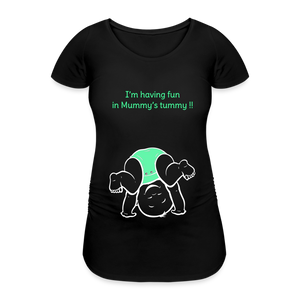 Cute Athlete – Green – Black T-shirt - black