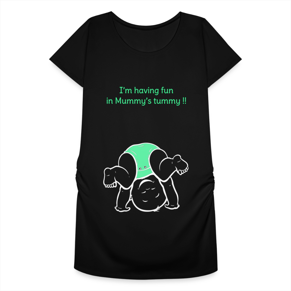 Cute Athlete – Green – Black T-shirt - black