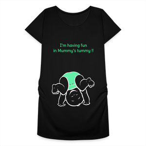 Cute Athlete – Green – Black T-shirt - black