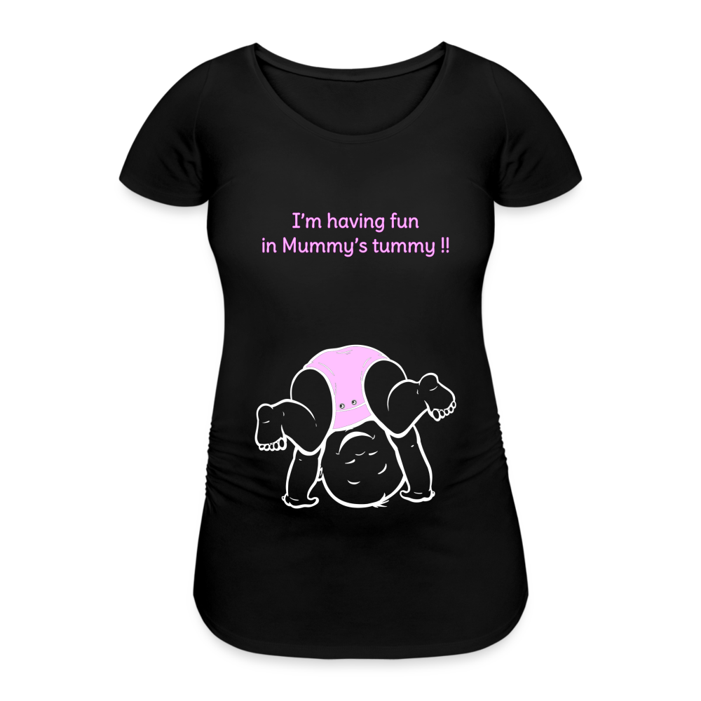 Cute Athlete – Pink – Black T-shirt - black