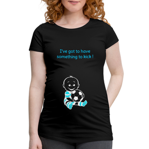 Football Baby – Blue – Black T-shirt - black