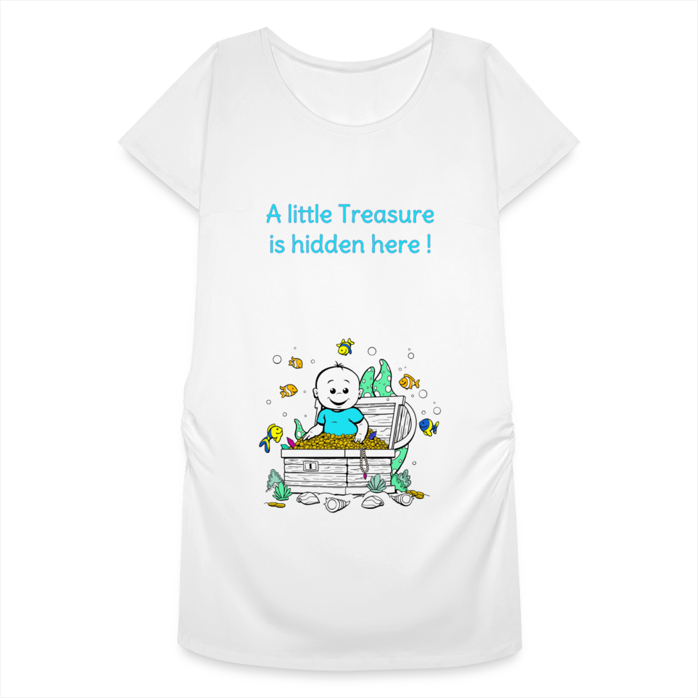 Precious Treasure – Blue – White T-shirt - white